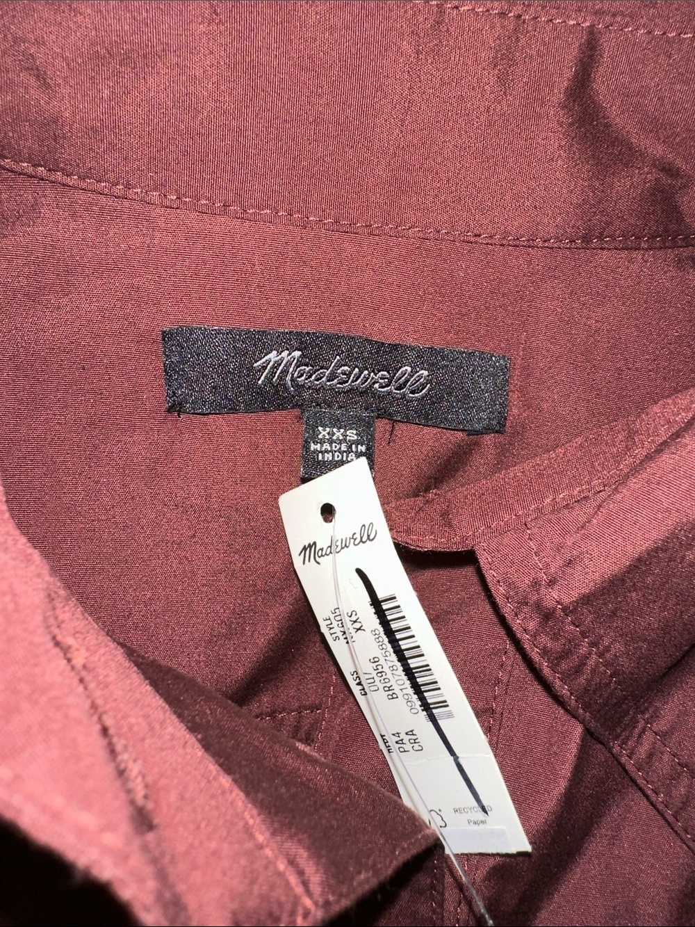 Madewell Poplin Long-Sleeved Shirtdress - Chocolate Raisin - Picture 7 of 7